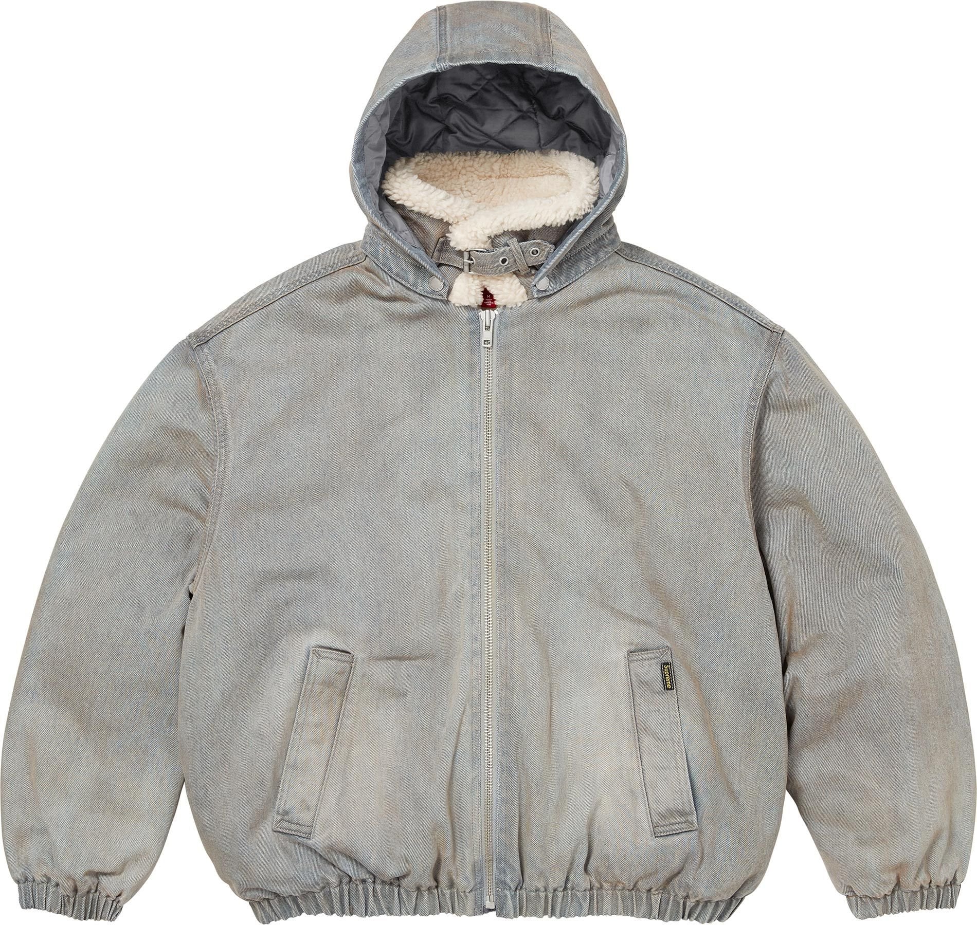 Faux Shearling Lined Bomber Jacket view 8